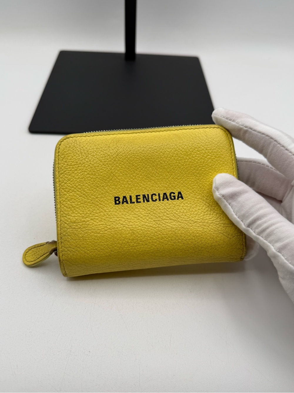 Balenciaga Pebbled Leather bi fold Wallet